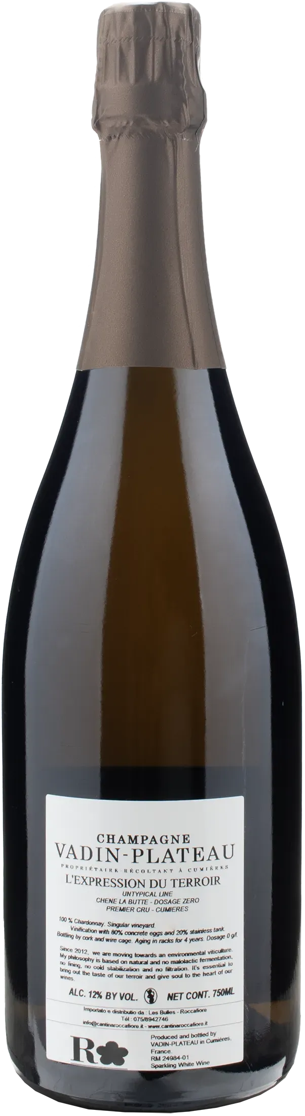 Vadin Plateau Champagne 1er Cru Chene La Butte Dosage Zero