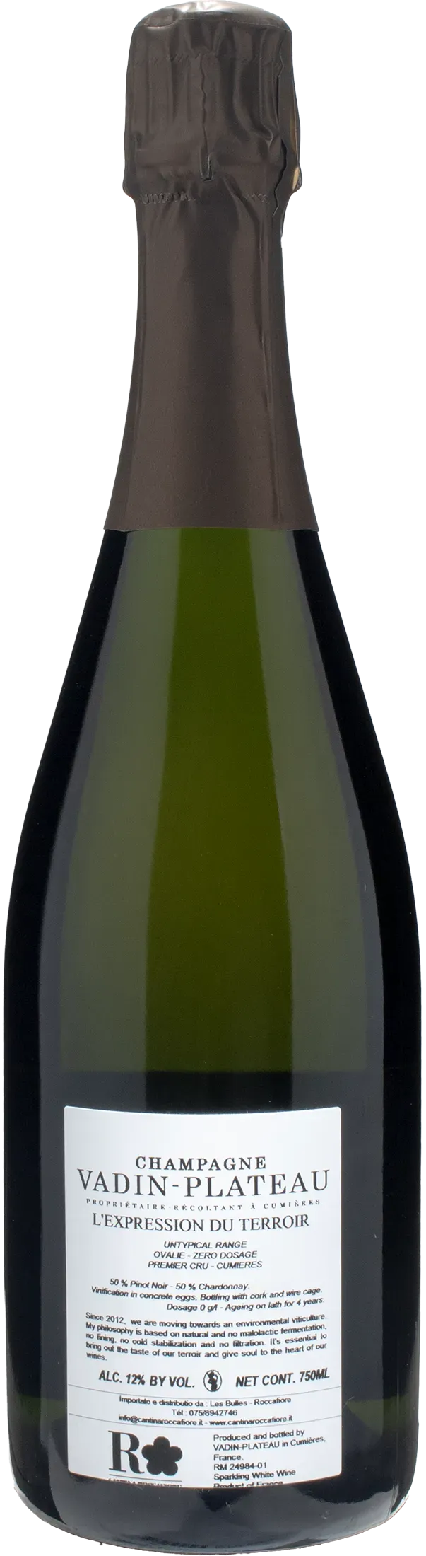 Vadin Plateau Champagne 1er Cru Ovalie Zero