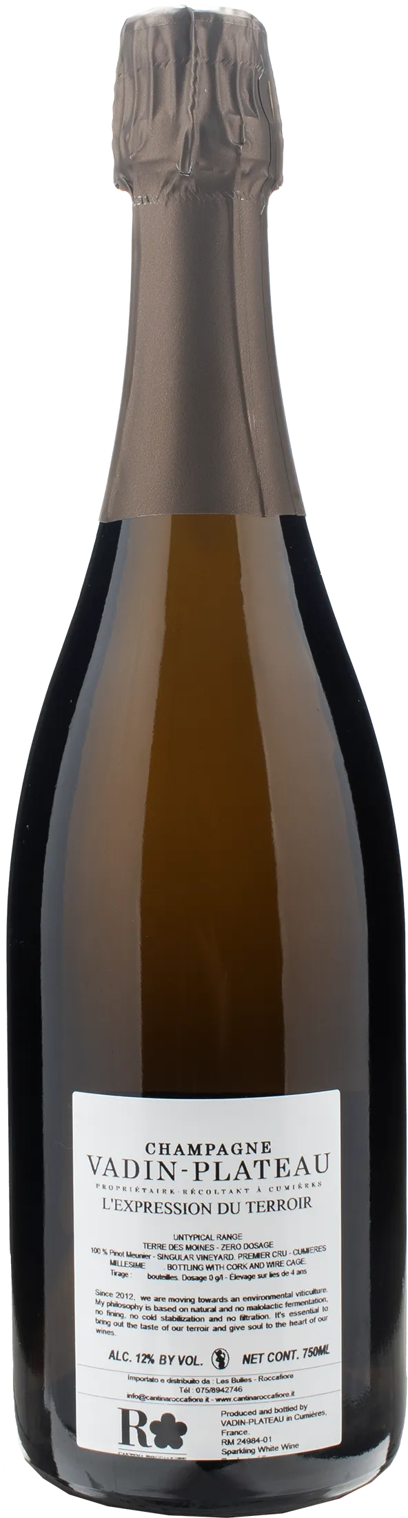 Vadin-Plateau Champagne 1er Cru Terre Des Moines Dosage Zero