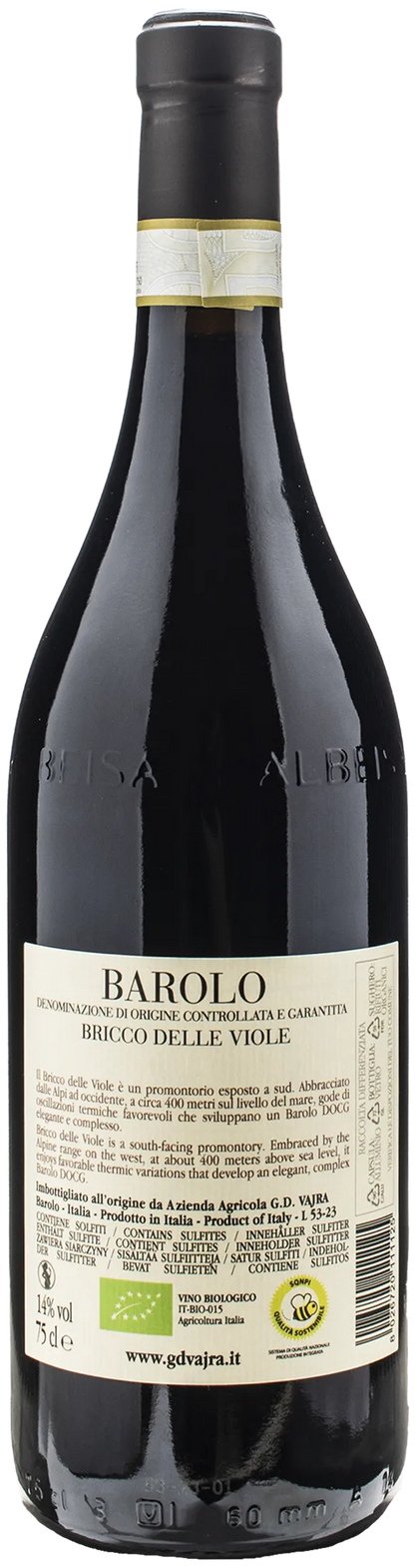Vajra G.D. Barolo Bricco delle Viole 2020