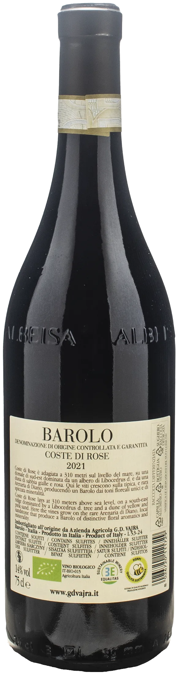 Vajra G.D. Barolo Coste di Rose 2021