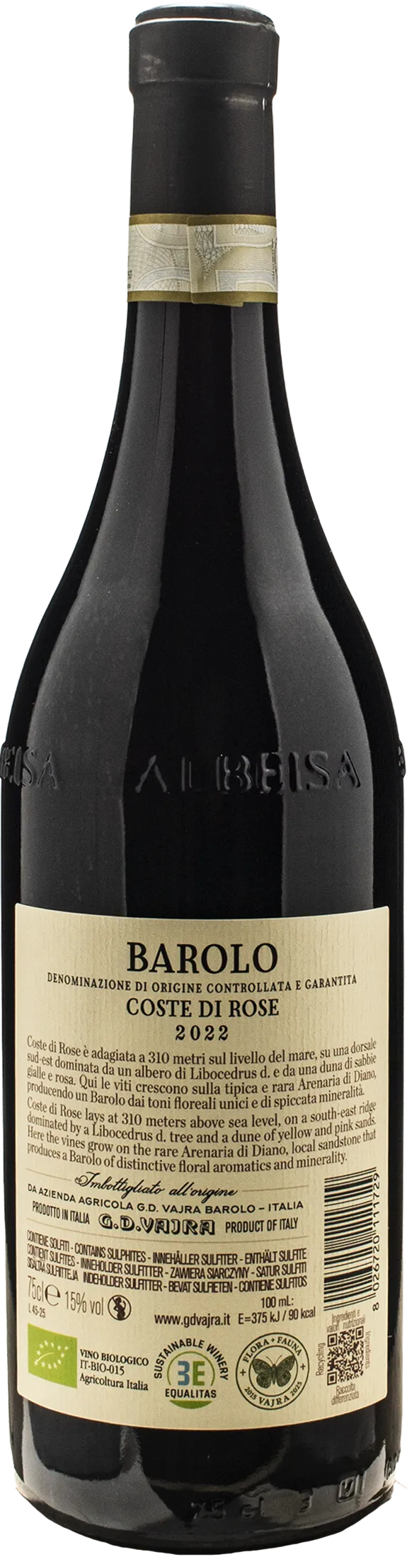 Vajra G.D. Barolo Coste di Rose 2022