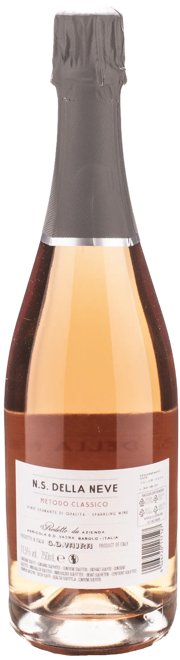 Vajra G.D. Spumante N.S. della Neve Rosé Metodo Classico Brut