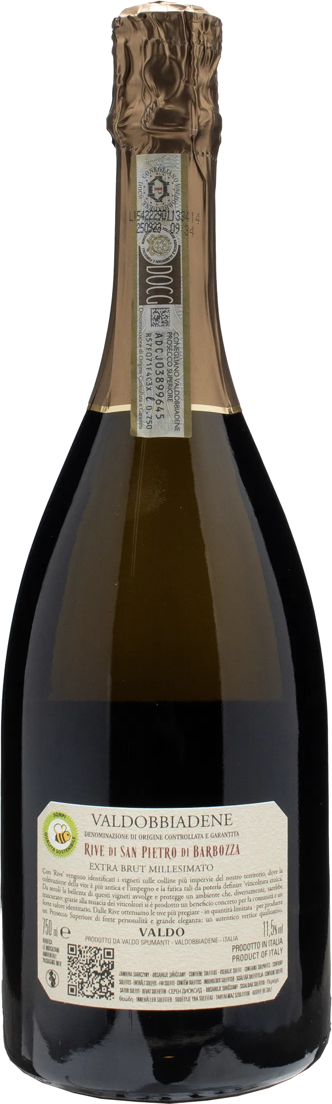 Valdo Valdobbiadene Le Rive di San Pietro di Barbozza Extra Brut 2022