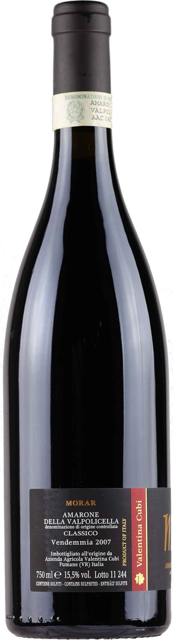 Valentina Cubi Amarone della Valpolicella Classico Morar 2007