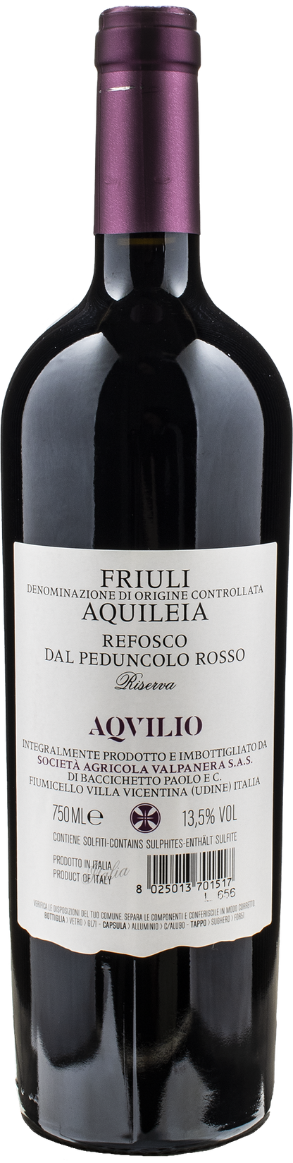 Valpanera Aqvilio Refosco dal Peduncolo Rosso Riserva 2020