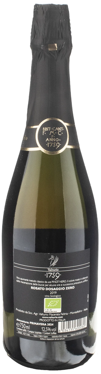 Valturio 1759 Spumante Rosè Metodo Classico Dosaggio Zero 2019