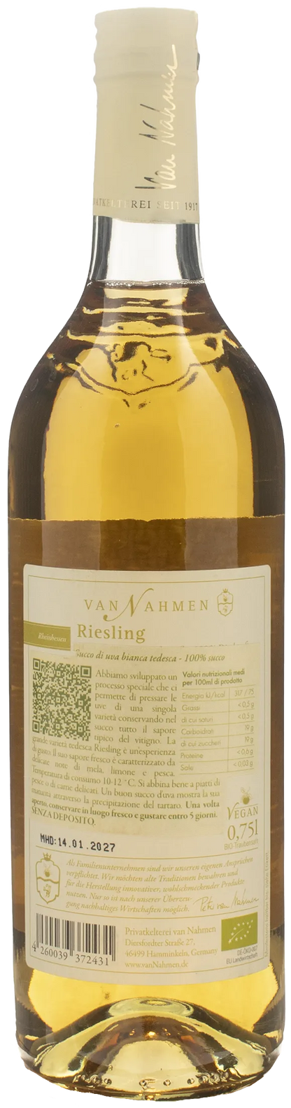 Van Nahmen Riesling Zero Alcol