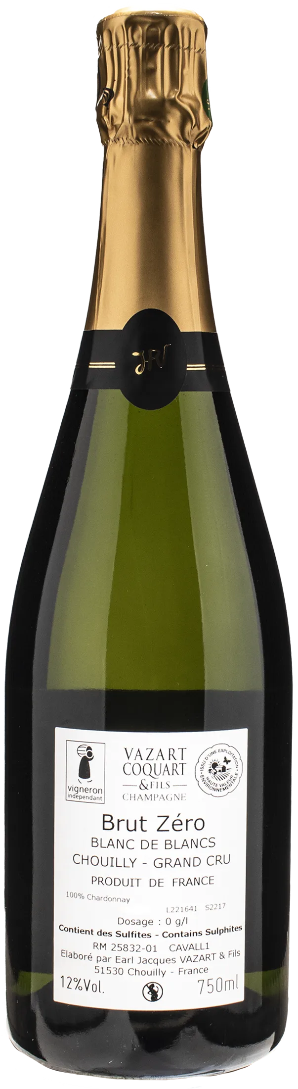 Vazart-Coquart Champagne Grand Cru Blanc de Blancs Brut Zero