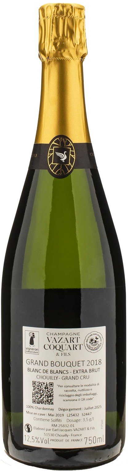 Vazart Coquart Champagne Grand Cru Blanc de Blancs Extra Brut Grand Bouquet Chouilly 2018