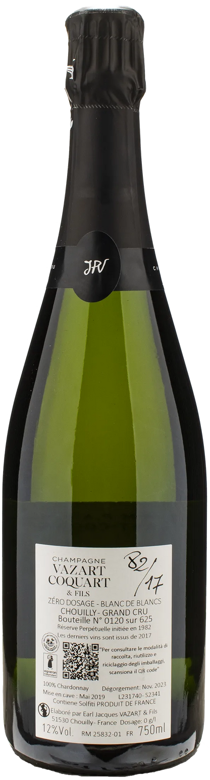 Vazart Coquart Champagne Grand Cru Blanc De Blancs Zero Dosage 82/17
