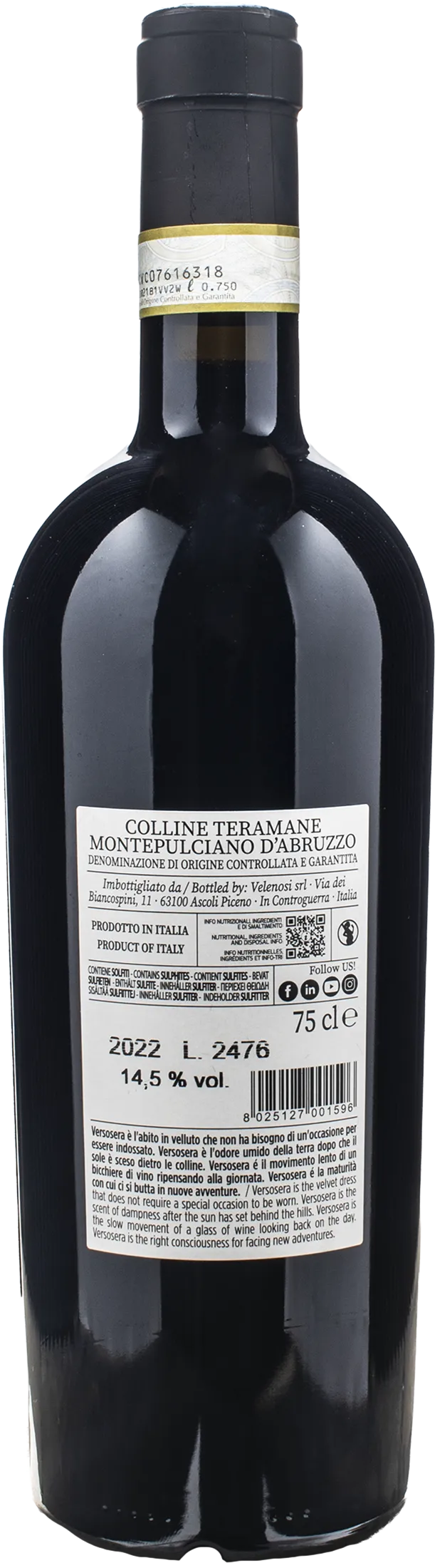 Velenosi Montepulciano d'Abruzzo Verso Sera 2022