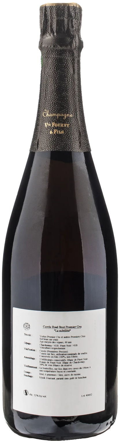 Veuve Fourny et Fils Champagne Rosè 1er Cru Vertus Brut "La Subtilitè"