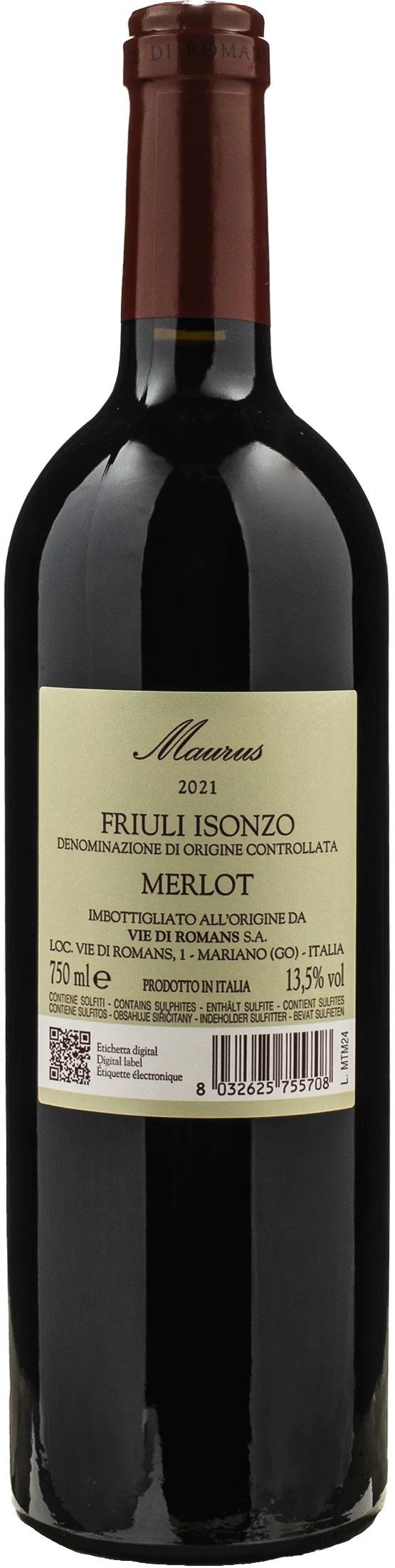 Vie di Romans Maurus Merlot 2021