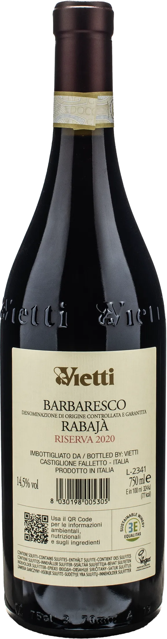 Vietti Barbaresco Riserva Rabaja 2020