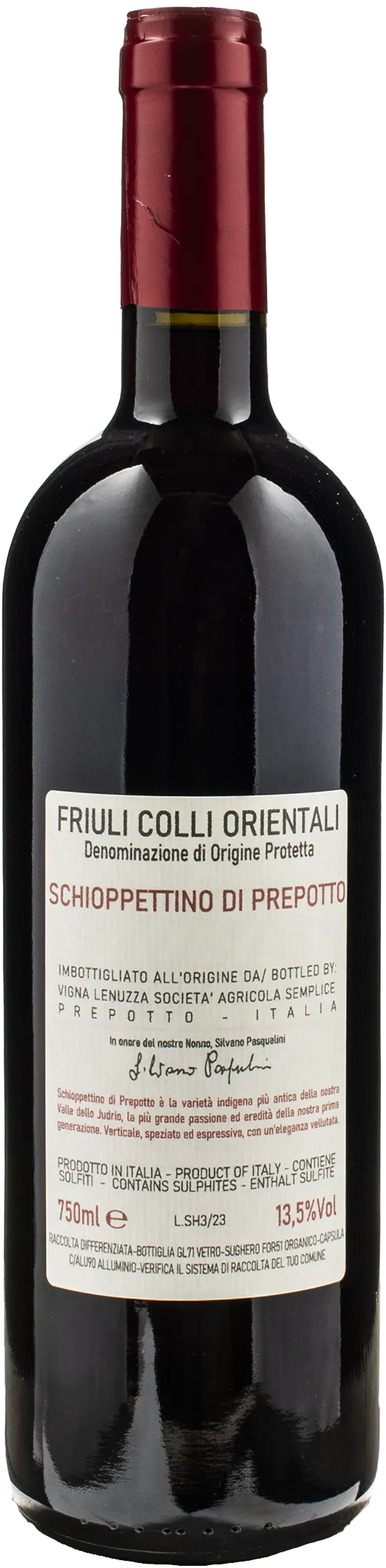 Vigna Lenuzza Friuli Colli Orientali Schioppettino di Prepotto 2021