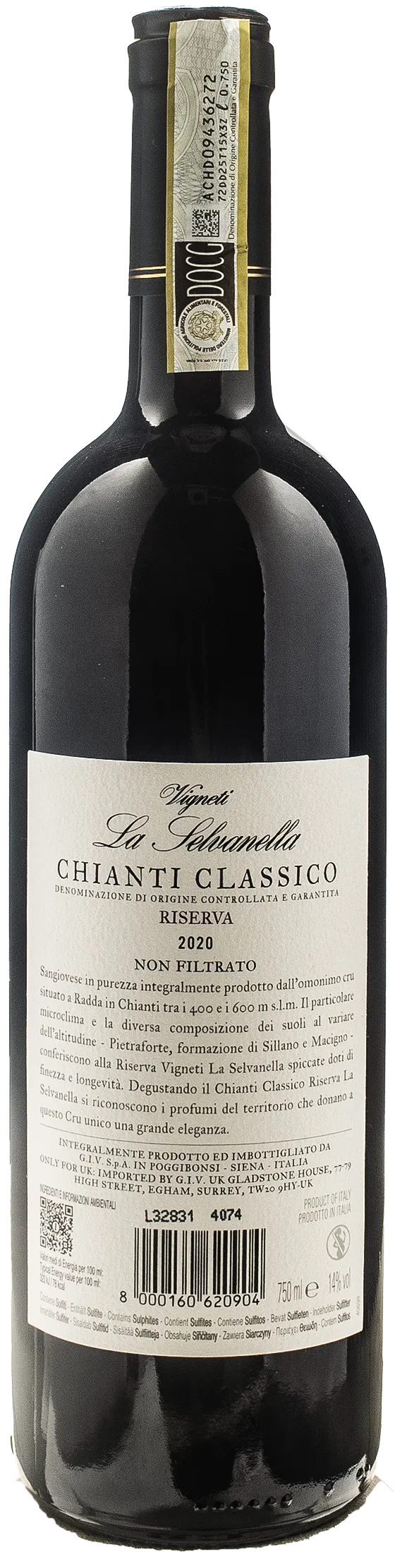 Vigneti La Selvanella Chianti Classico Riserva 2020