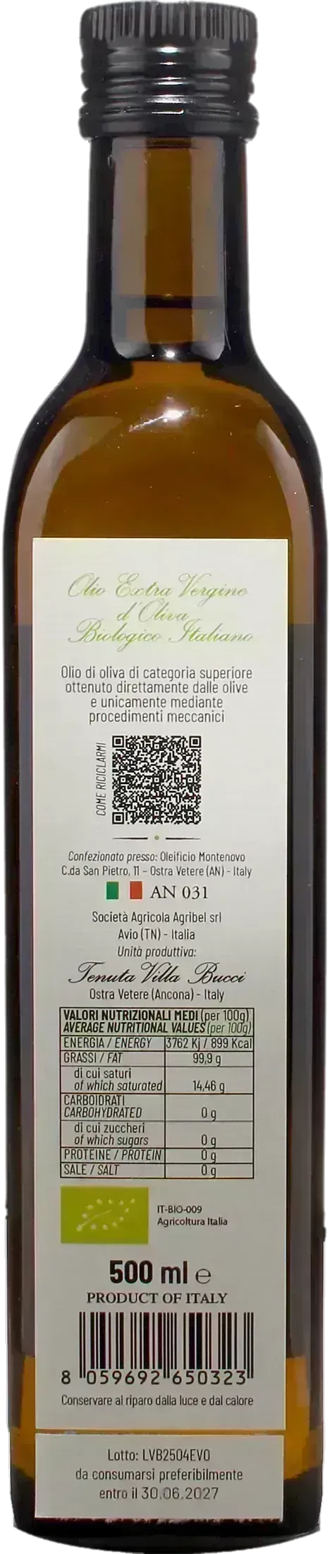 Villa Bucci Olio Extra Vergine d'Oliva 0.5L 2025