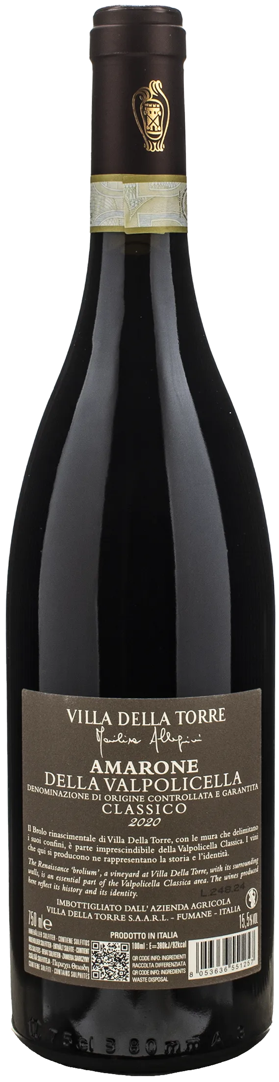 Villa della Torre Amarone della Valpolicella Classico 2020