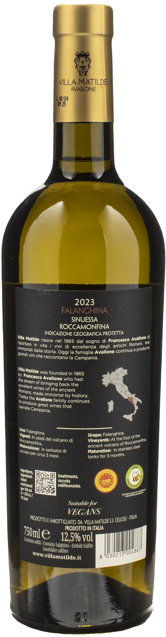 Villa Matilde Avallone Falanghina Sinuessa Roccamonfina 2023