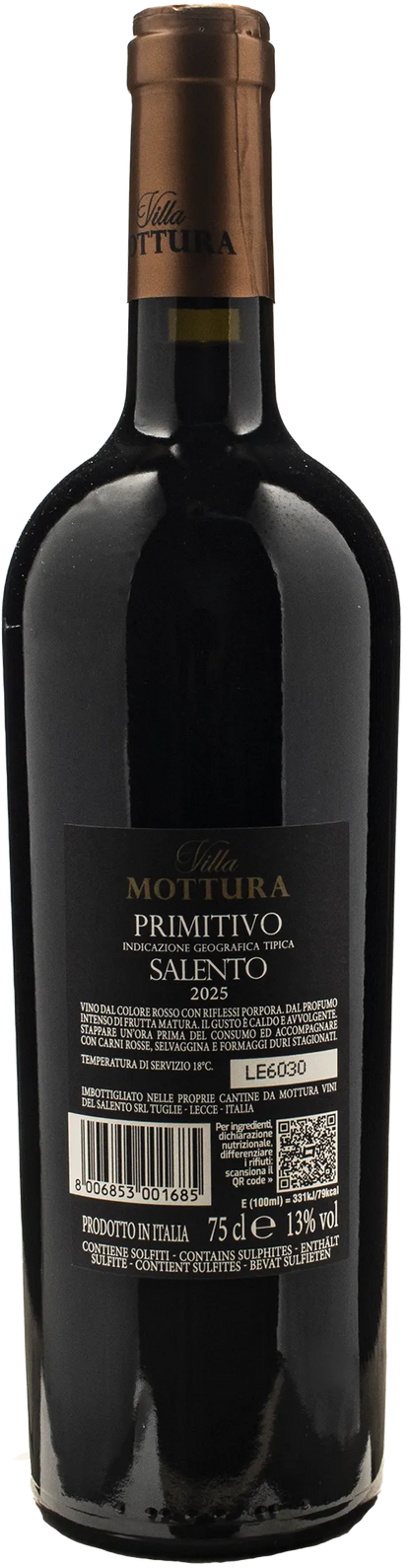 Villa Mottura Primitivo del Salento 2025