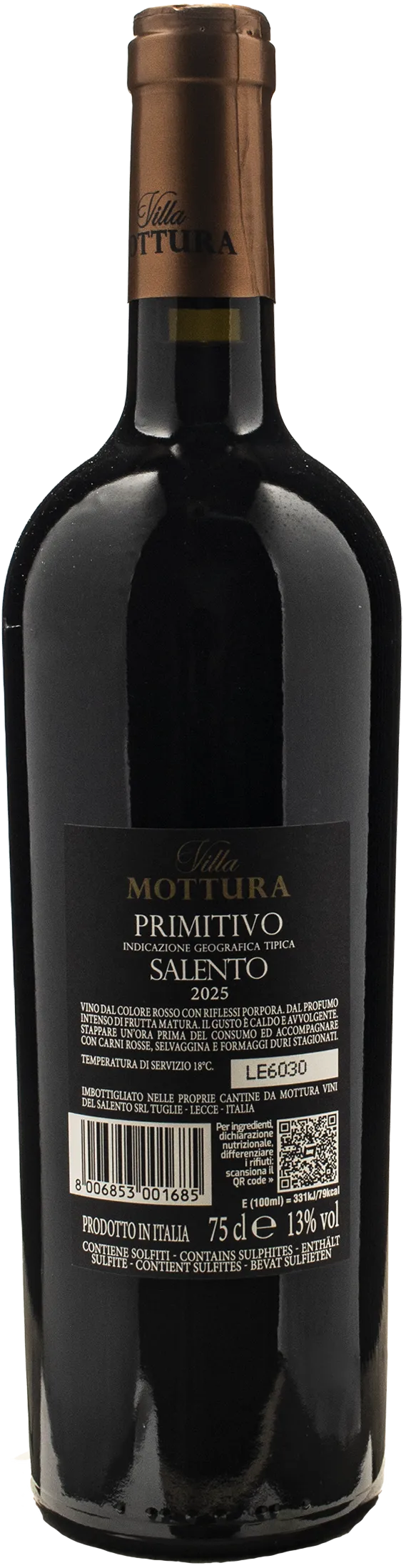 Villa Mottura Primitivo del Salento 2025