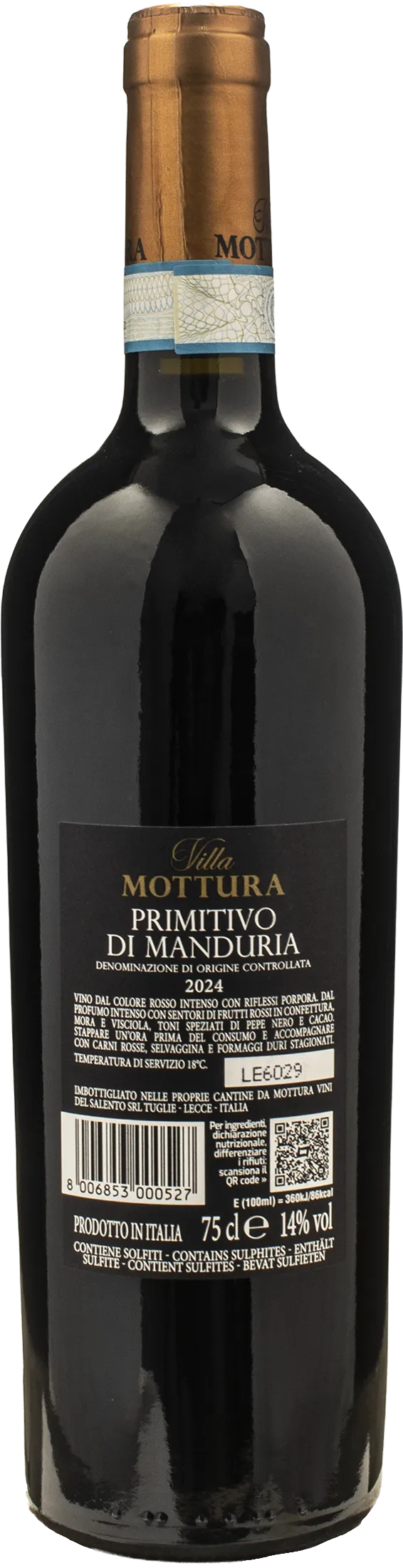 Villa Mottura Primitivo di Manduria 2024