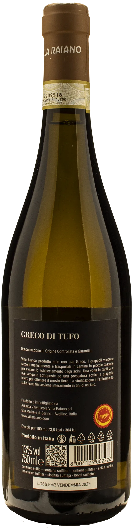 Villa Raiano Greco di Tufo 2025
