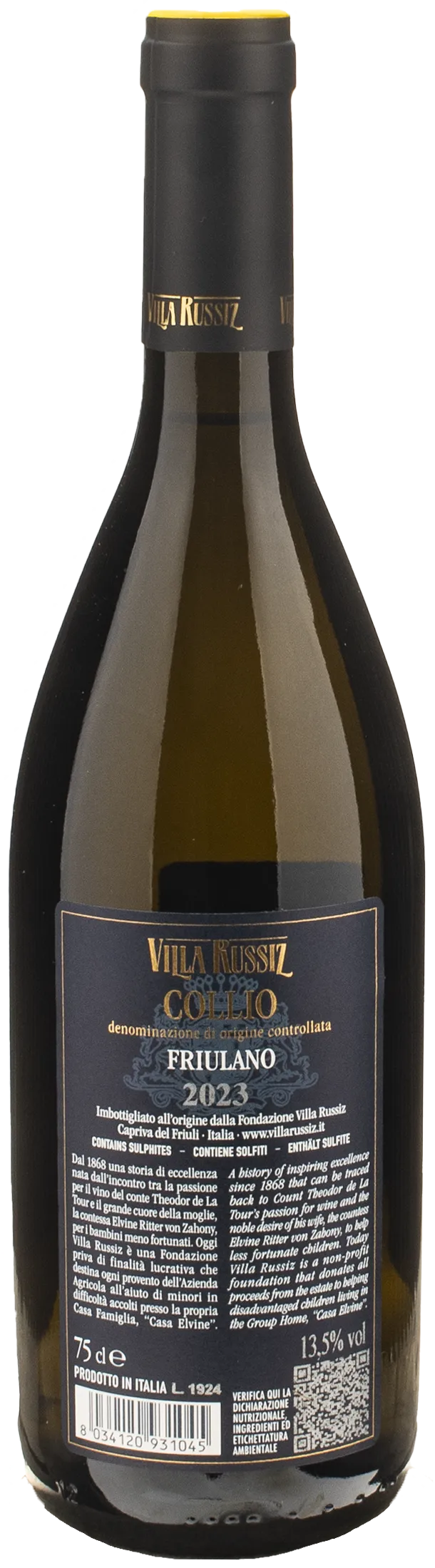 Russiz Villa Russiz Collio Friulano 2023 dry white wine 0.75L | XtraWine