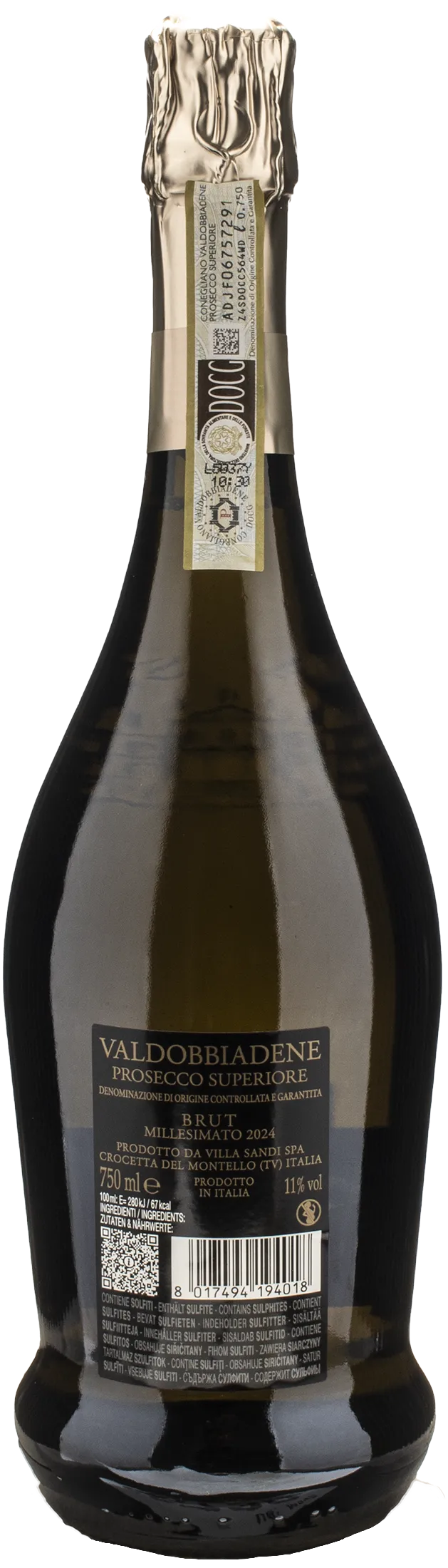Villa Sandi Valdobbiadene Prosecco Superiore Millesimato Brut 2024