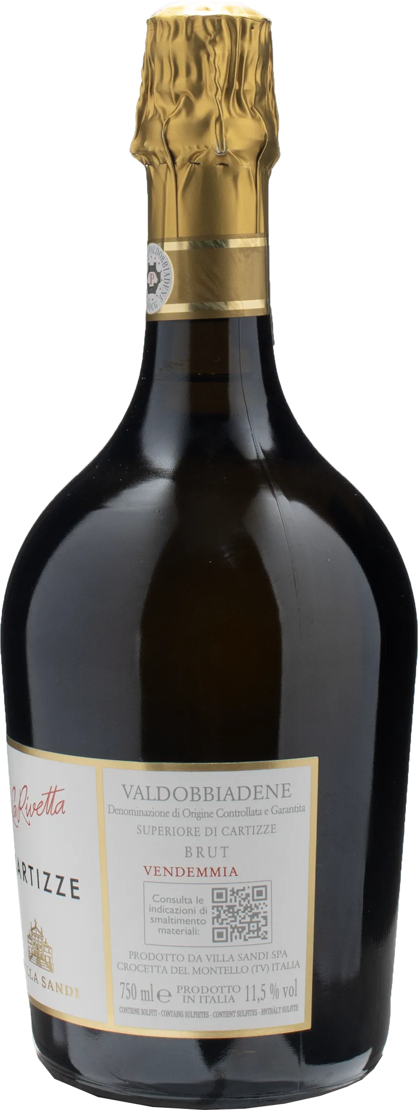 Villa Sandi Valdobbiadene Superiore di Cartizze Vigneto la Rivetta Brut 2023