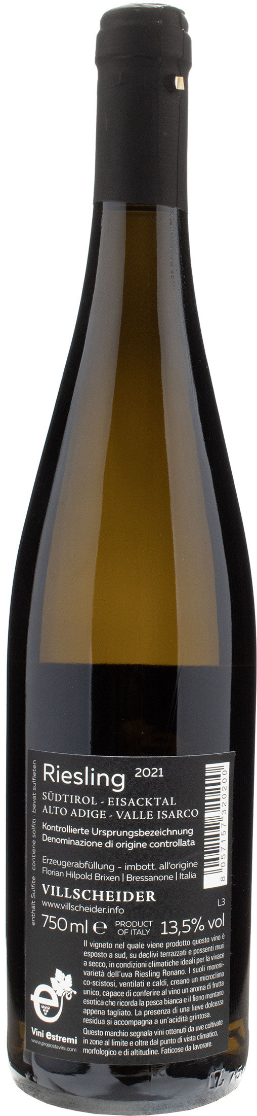 Villscheider Valle Isarco Riesling 2021