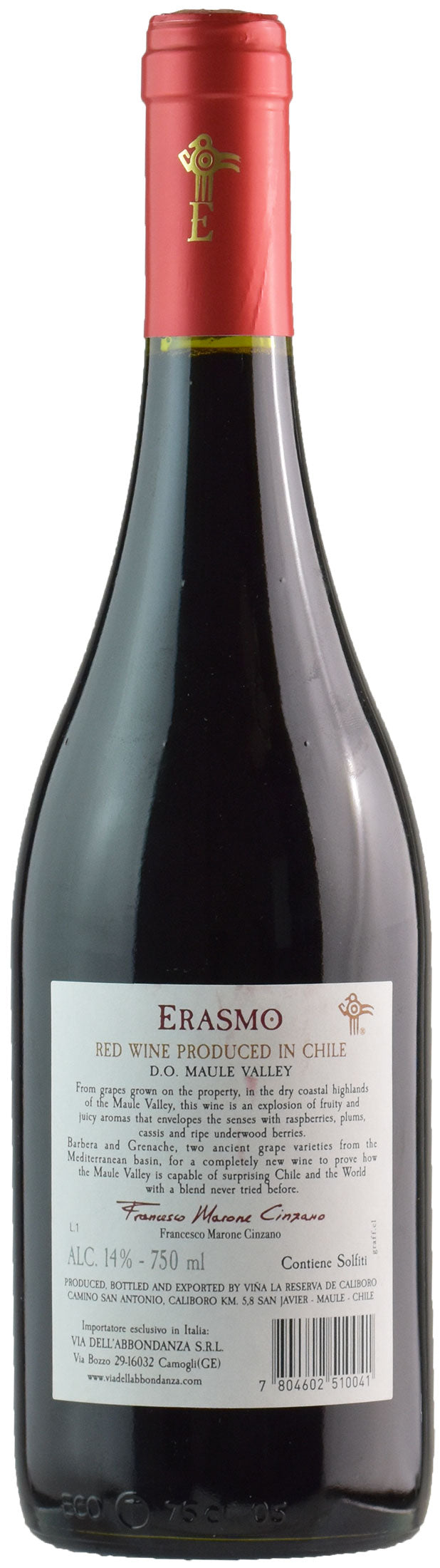 Vina la Reserva de Caliboro Erasmo Barbera Garnacha 2019