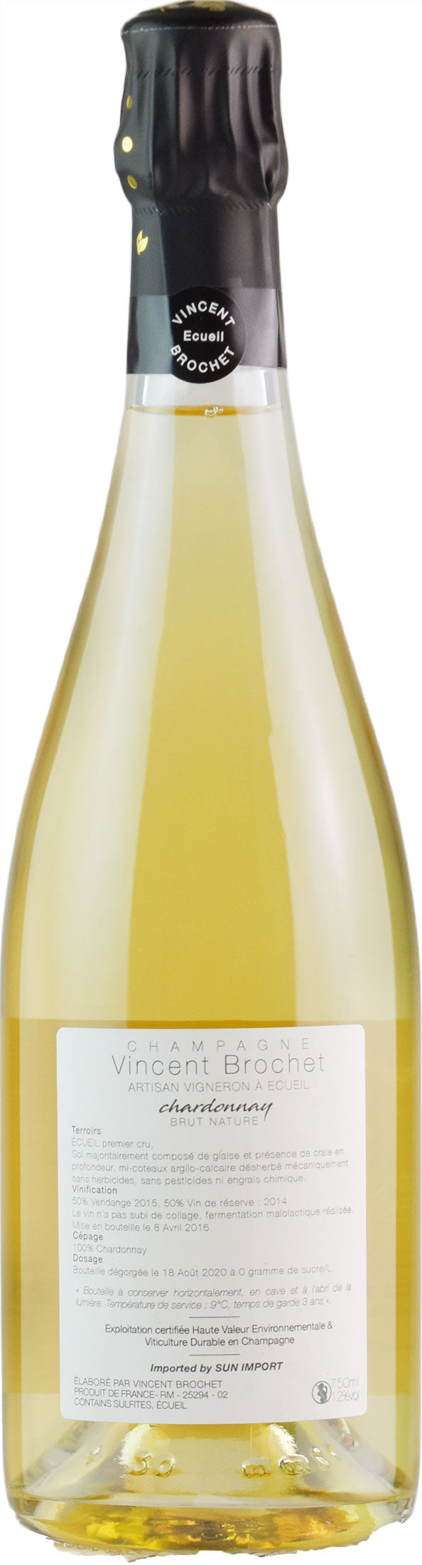 Vincent Brochet Champagne Blanc de Blanc Chardonnay Nature