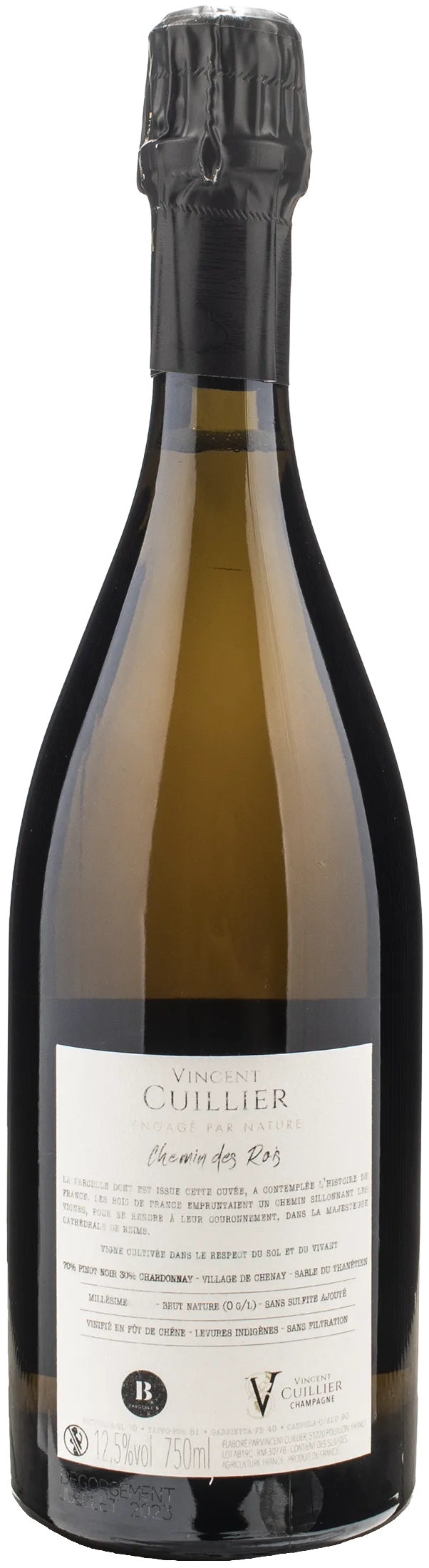 Vincent Cuillier Champagne Chemin des Rois Brut Nature 2020