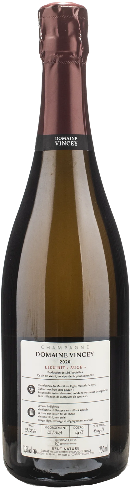 Vincey Champagne Grand Cru Auge Brut Nature 2020