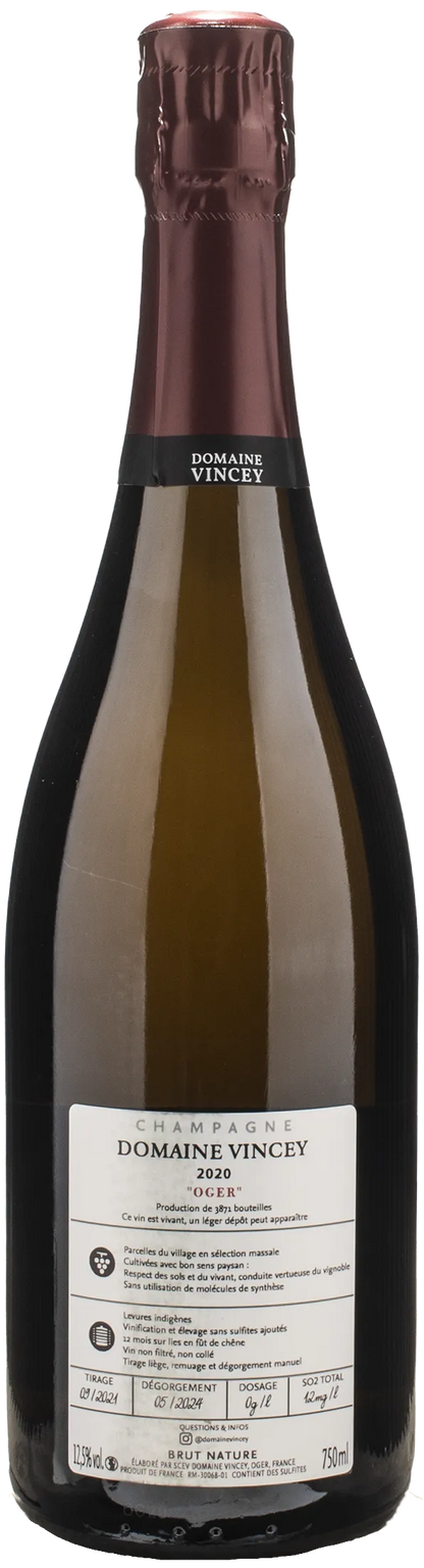 Vincey Champagne Grand Cru Oger Chardonnay Brut Nature 2020