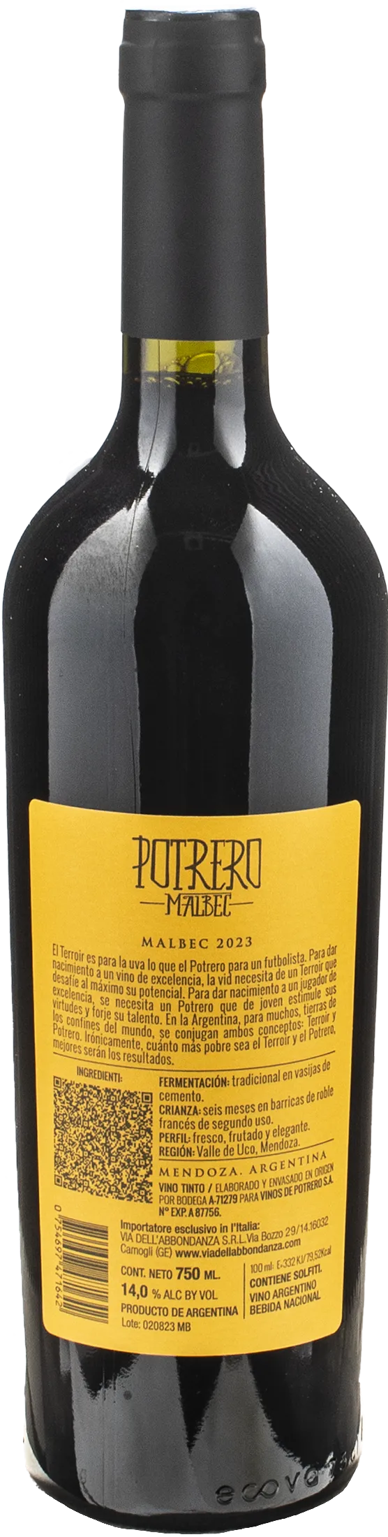 Vinos de Potrero Malbec 2023