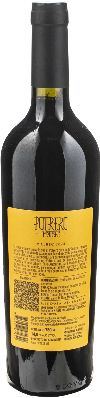 Vinos de Potrero Malbec 2023