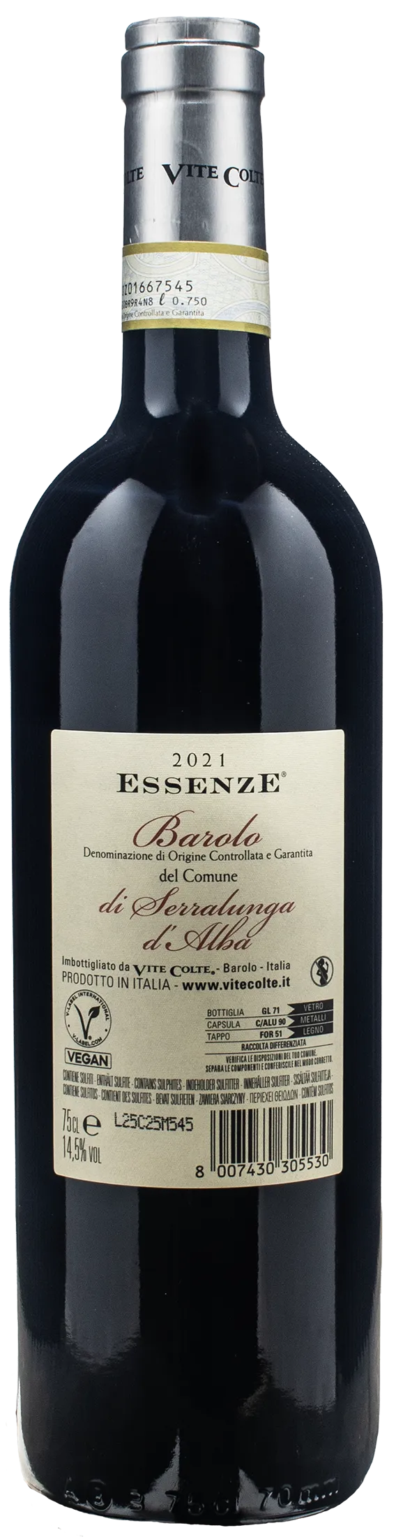 Vite Colte Barolo del Comune di Serralunga d'Alba Essenze 2021