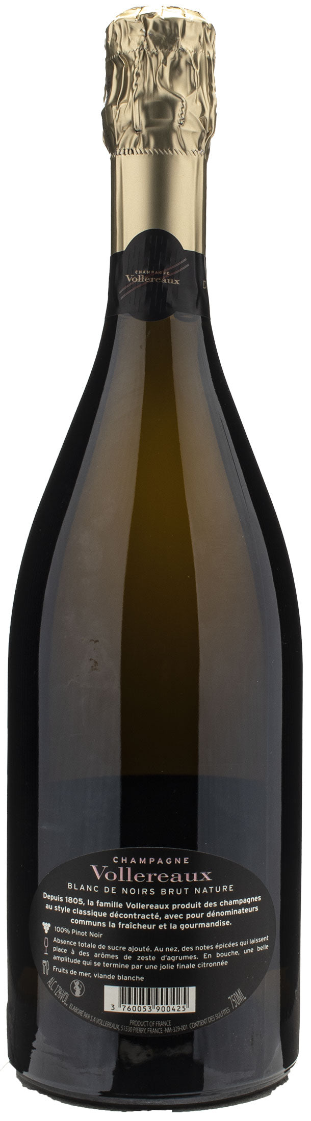 Vollereaux Champagne Blanc de Noirs Brut Nature | xtraWine