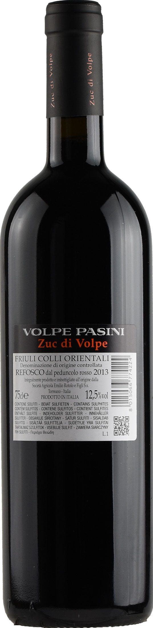 Volpe Pasini Zuc di Volpe Refosco dal Peduncolo Rosso 2013