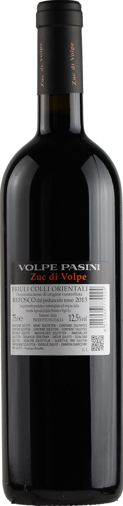 Volpe Pasini Zuc di Volpe Refosco dal Peduncolo Rosso 2013