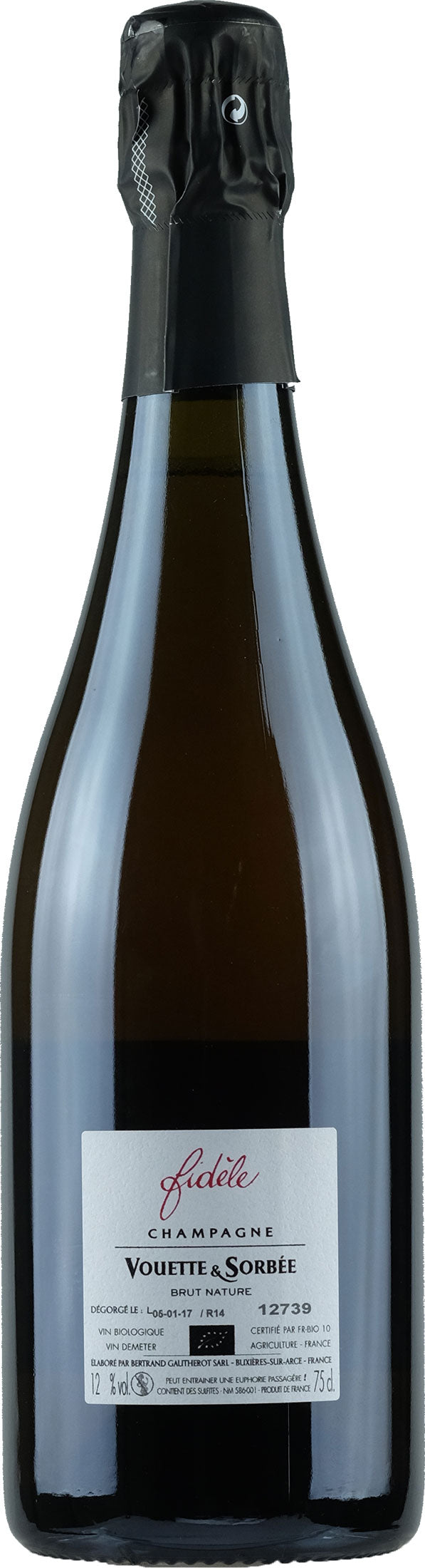 Vouette et Sorbée Champagne Fidele Brut Nature