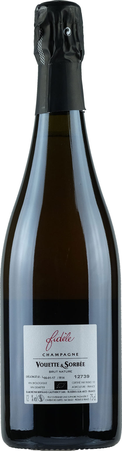Vouette et Sorbée Champagne Fidele Brut Nature