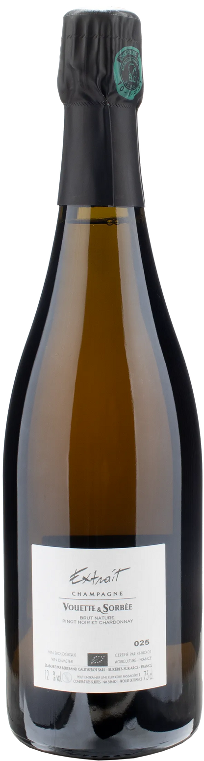 Vouette et Sorbee Champagne Extrait Brut Nature 2014