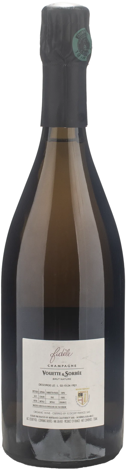 Vouette et Sorbee Champagne Fidele Brut Nature