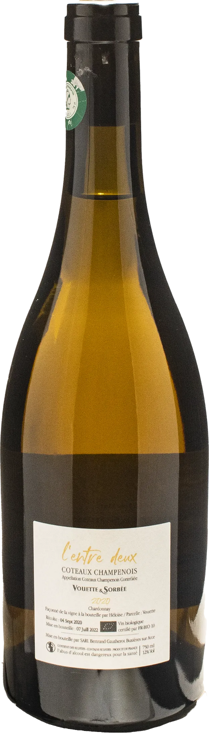Vouette et Sorbee Coteaux Champenois Blanc L'entre Deux 2020