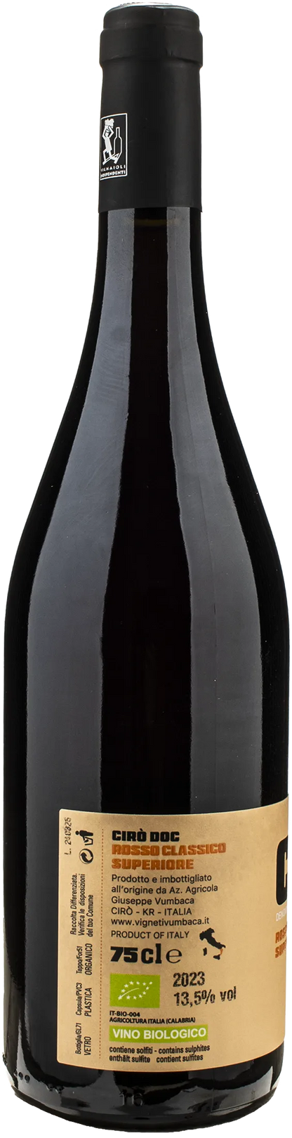 Vumbaca Ciro Rosso Classico Superiore 2023