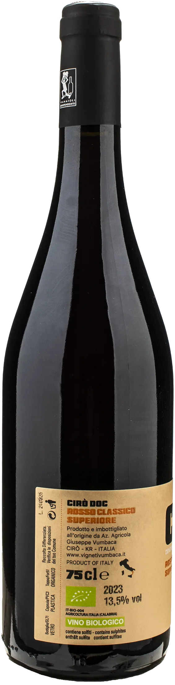 Vumbaca Ciro Rosso Classico Superiore 2023